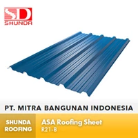 Shunda Roofing Atap Upvc - Blue Asa Roofing Sheet - Ra21-B