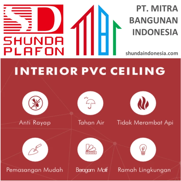 Shunda Plafon PVC - List A - LS 302