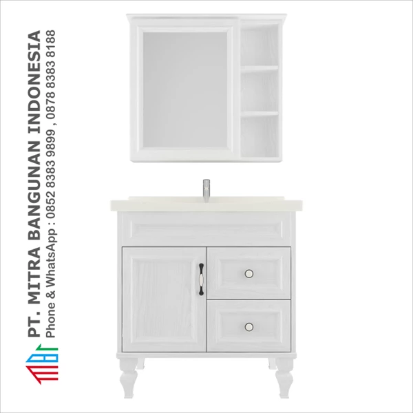 Shunda Cabinet PVC - Floor Standing - White Woodgrain - K80B-0302