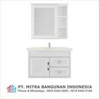 Shunda Cabinet PVC - Wall Mounted - White Woodgrain - G80B-0301 1