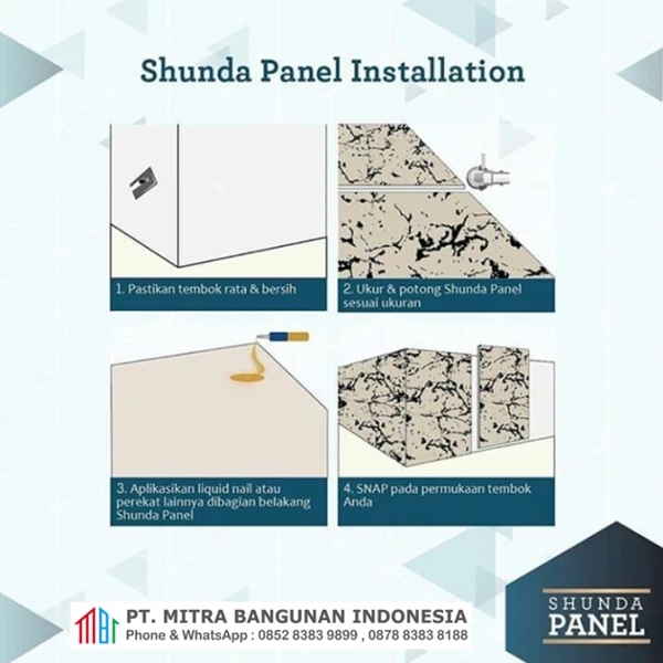 Marmer PVC Shunda Panel - Accessories - SA 07 (Panel Dinding)