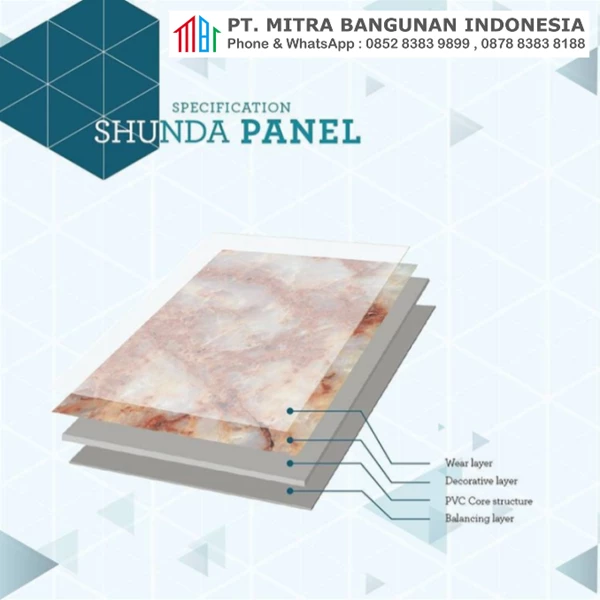Marmer PVC Shunda Panel - Vena Gialla